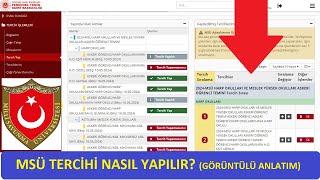 MSÜ TERCİHLERİ NASIL YAPILIR GÖRÜNTÜLÜ ANLATIM MİLLİ SAVUNMA ÜNİVERSİTESİ SUBAY ASTSUBAY ALIMI [upl. by Nitza618]