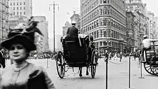 Surreal Old Timey Film Of New York City In 1911 [upl. by Zetram206]