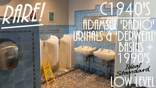 Rare 1940s Adamsez Ltd Radio Urinals amp Derwent Basins w 90s Ideal Standard Washdown Toilets [upl. by Aicemaj]