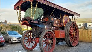 Burrell Showmans Road Locomotive The White Rose of YorkThe Griffin on a road run today [upl. by Anderegg]