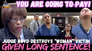 Judge Boyd Hands Down Severe Sentence To quotWomanquot Playing The Victim  4K [upl. by Mitinger]