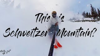 Skiing mid December conditions at Schweitzer Mountain [upl. by Asillem]