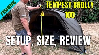 Trakker Tempest 100 Carp Fishing Brolly  Unboxing  How To Setup [upl. by Noirda452]