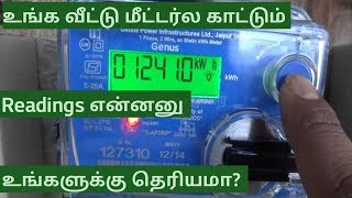 TNEB digital energy meter reading details  tamil  tamil electrical info [upl. by Karlen]