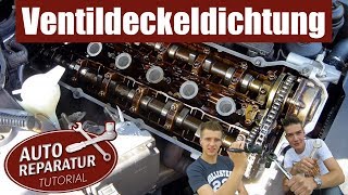 BMW Ventildeckeldichtung wechseln und Zündkerzen tauschen  DIY Tutorial [upl. by Johann]