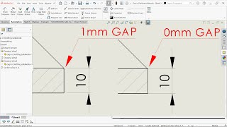 Line Distance Gap in SolidWorks Drafting [upl. by Weyermann3]