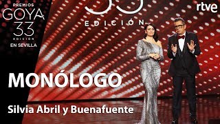 Monologo de Silvia Abril y Andreu Buenafuente  Goya 2019 [upl. by Ricker540]