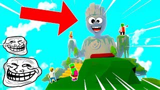 😂 ¡ESCONDITE DE PLASTILINA EN EL TEMPLO TROLL CON AMIGOS  Human Fall Flat 8 [upl. by Dimah]