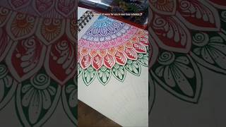 Satisfying mandala art using gel pens🤫 art trending mandala shorts ytshorts viral fyp [upl. by Yditsahc]