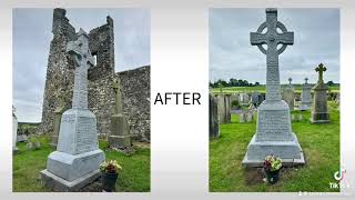 Tayens Memorials Headstone restoration in Gortnahoe Tipperary [upl. by Slohcin]