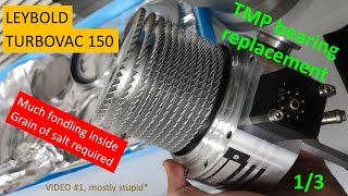 Leybold Turbovac 150 Turbomolecular vacuum pump disassembly Video 13 [upl. by Ecinaj]