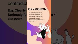 What is Oxymoron in English Literature  🤔 oxymoron figureofspeech [upl. by Yuzik419]