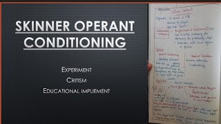 Skinner operant conditioning theory learningLetsLEARN2016 InculcateLearning LearntoKnow [upl. by Esoj]