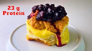 Easy Keto Lemon Chiffon Cake with Blueberry Coulis [upl. by Trillby]