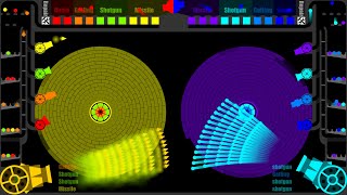 Core Destruction 12  Ammo Mixer Cannon  Team Battle in Algodoo [upl. by Hagood376]