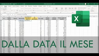 Ricavare il mese dalla data in Excel [upl. by Jandy]