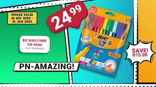 PNA  BacktoSchool  PNA A4 EXAM PAD 100 PAGES amp BIC KIDS FIBRE TIP PENS [upl. by Klein136]