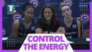 Alyssa Thomas Marina Mabrey and Stephanie White  Sun DEFEAT Sky  FULL POSTGAME Presser [upl. by Nnyleuqaj]