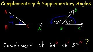 Complementary and Supplementary Angles [upl. by Aleda]