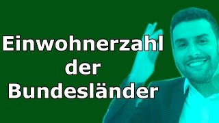 Einwohnerzahl der Bundesländer in Deutschland  Erdkundeunterricht  Geographieunterricht [upl. by Geier385]