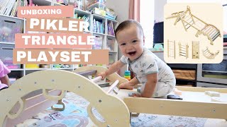 unboxing the bluewood pikler triangle playset [upl. by Norvol]