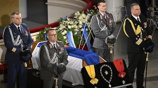 State funeral for Finlands Martti Ahtisaari former president and Nobel Peace Laureate [upl. by Munafo]