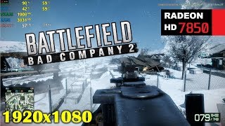 HD 7850  R7 265  Battlefield Bad Company 2  1080p High settings [upl. by Cirtemed873]