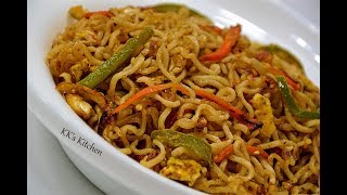 Egg maggi with vegetables  How to prepare egg maggi noodles  Tasty indian recipe Bachelors Recipe [upl. by Ilario]