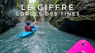 Kayak  Le Giffre  Les gorges des Tines  HauteSavoie [upl. by Ellicec]