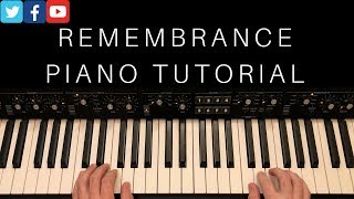 Remembrance Piano Tutorial wchord chart  Hillsong Worship [upl. by Htrowslle]