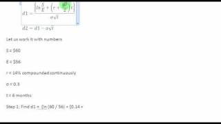 Black and Scholes Model 1 Finding N d1 and N d2 [upl. by Leonie]