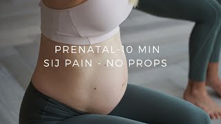 10 Min  SI Joint Pain  No Props  Prenatal Pilates [upl. by Herriott]