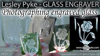 Photographing engraved glass Glass engraving  problems when taking photographs [upl. by Accebber859]