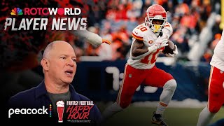 Target Chiefs Samaje Perine after Isiah Pachecos injury  Fantasy Football Happy Hour  NFL on NBC [upl. by Ycart]