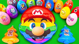 Satisfying ASMR  Making Rainbow Super Mario Bathtub by Mixing SLIME in Numberblocks CLAY Coloring [upl. by Eiramasil]