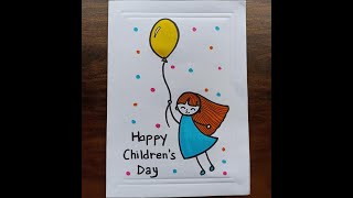 CUTE HAPPY CHILDRENS DAY CARD [upl. by Kendrah]