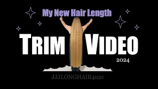 Hair Trim Video 2024✂️ My New Length before amp after☀️See Photo Links [upl. by Eifos]