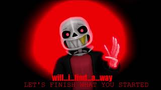 Underfell Megalovania Dual Remix with lyrics 75 slow down EPIC [upl. by Marquita]