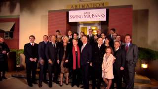 Saving Mr Banks cast sings Lets Go Fly A Kite at films US premiere [upl. by Quintina]