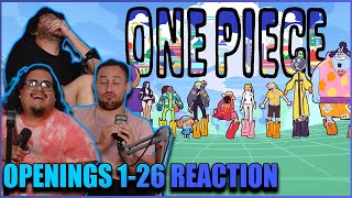 REACTING TO ALL OF THE ONE PIECE OPENINGS  One Piece Openings 126 Reaction [upl. by Pessa107]