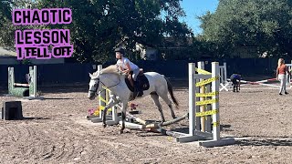 Riding Delilah  I Fell Off 😱 Chaotic Lesson Vlog [upl. by Acinej471]