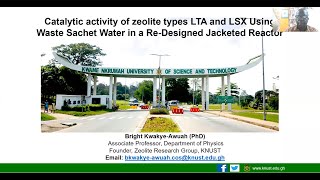 Catalytic activity of zeolite types LTA and LSX using waste sachet water [upl. by Manuela]