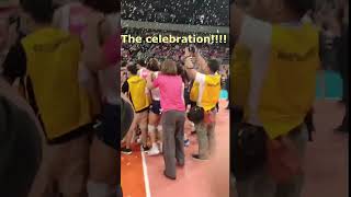 The celebration creamline vs akari FINALS  Sept 4 2024 shorts pvl2024 [upl. by Inaja]