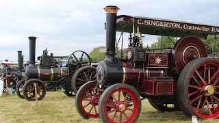 Rempstone Steam Rally Working Field Showmans amp Traction engines 2024 [upl. by Ellitnahc206]