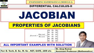 Jacobian  Jacobian Engineering Mathematics  Jacobian Definition  Jacobian Properties [upl. by Webber]