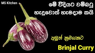 වම්බටු රසටම කන්න මෙහෙම හදන්න  Wambatu  Brinjal  Eggplant Curry  mskitchen3708 [upl. by Yv]