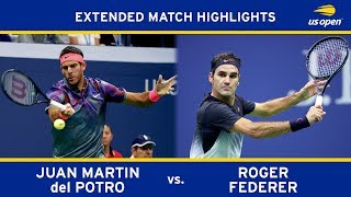 Juan Martin del Potro vs Roger Federer Extended Highlights  US Open 2017 Quarterfinal [upl. by Gilpin]