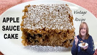 Old Fashioned APPLE SAUCE CAKE A Vintage Dessert Recipe [upl. by Ulrica]