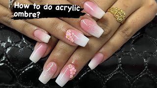 Acrylic ombre  Acrylic extension [upl. by Akilam36]