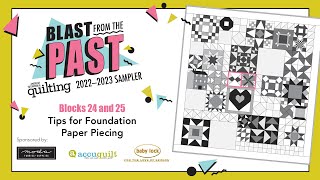 Blast from the Past Mystery Sampler Tips for Foundation Paper Piecing [upl. by Philbin]